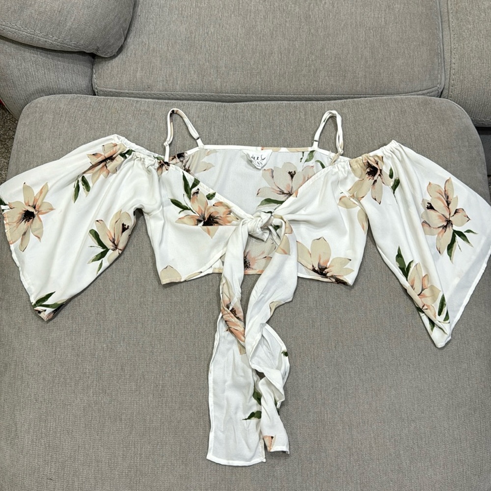 Floral Tie Crop Top
